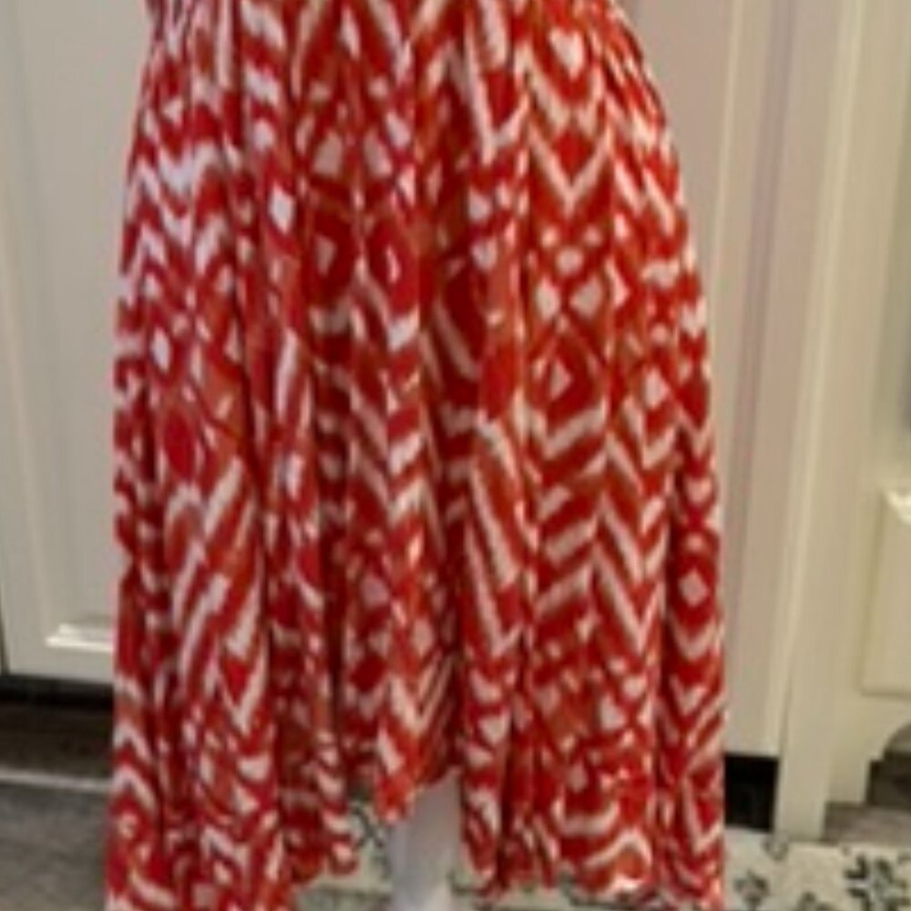 Ladies red and white halter dress - 3/4 length - Picture 3 of 3
